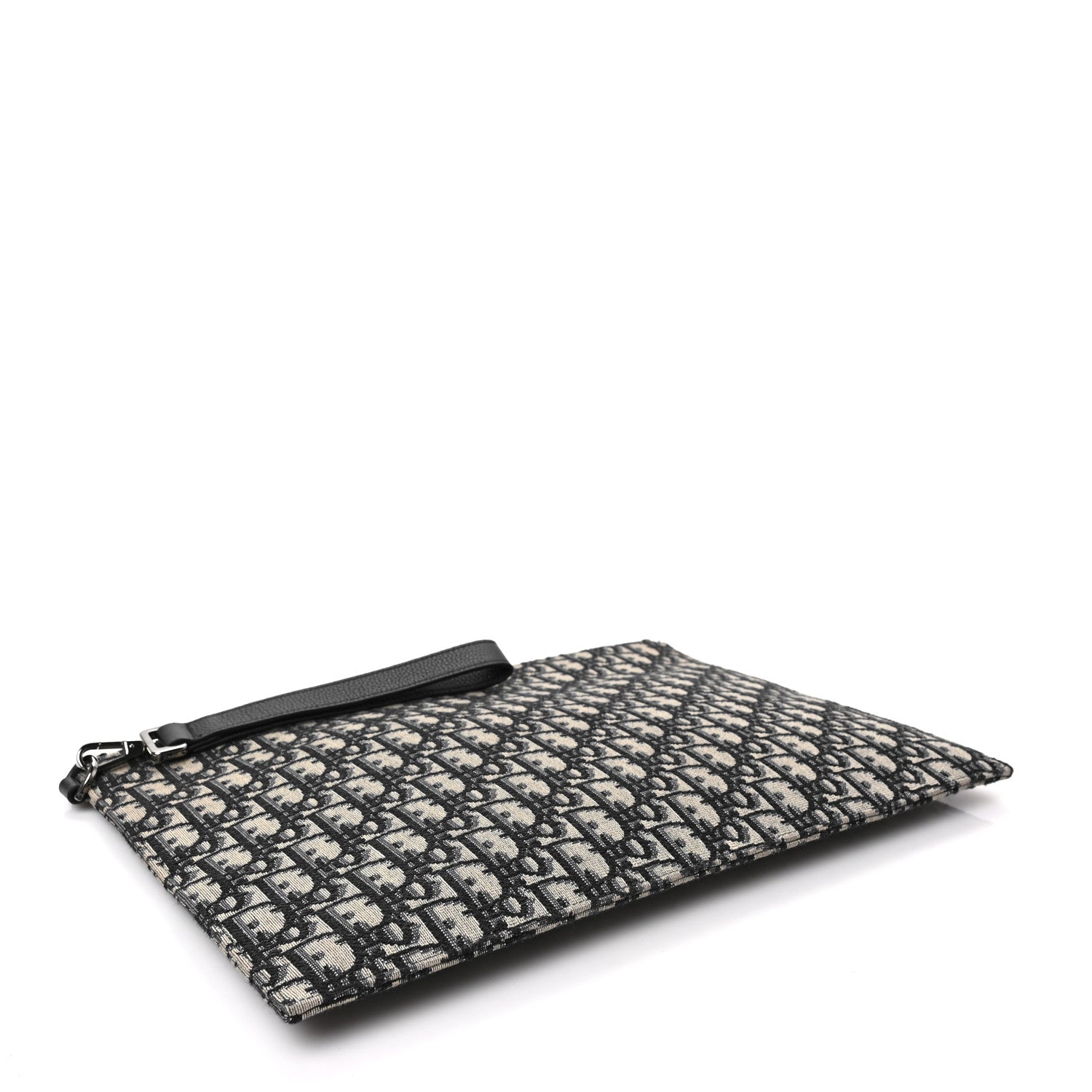 Christian Dior Oblique A4 Flat Pouch Clutch Blue 5 of 8