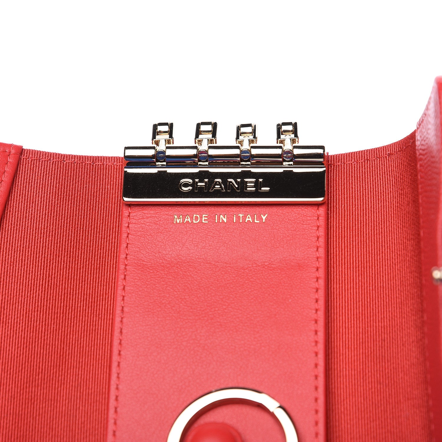 Chanel Caviar Quilted Classic 4 Key Holder Wallet Red 7 of 8