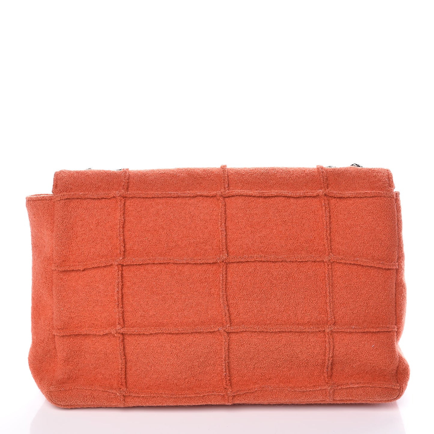 Wool Patchwork Mademoiselle Jumbo Flap Orange