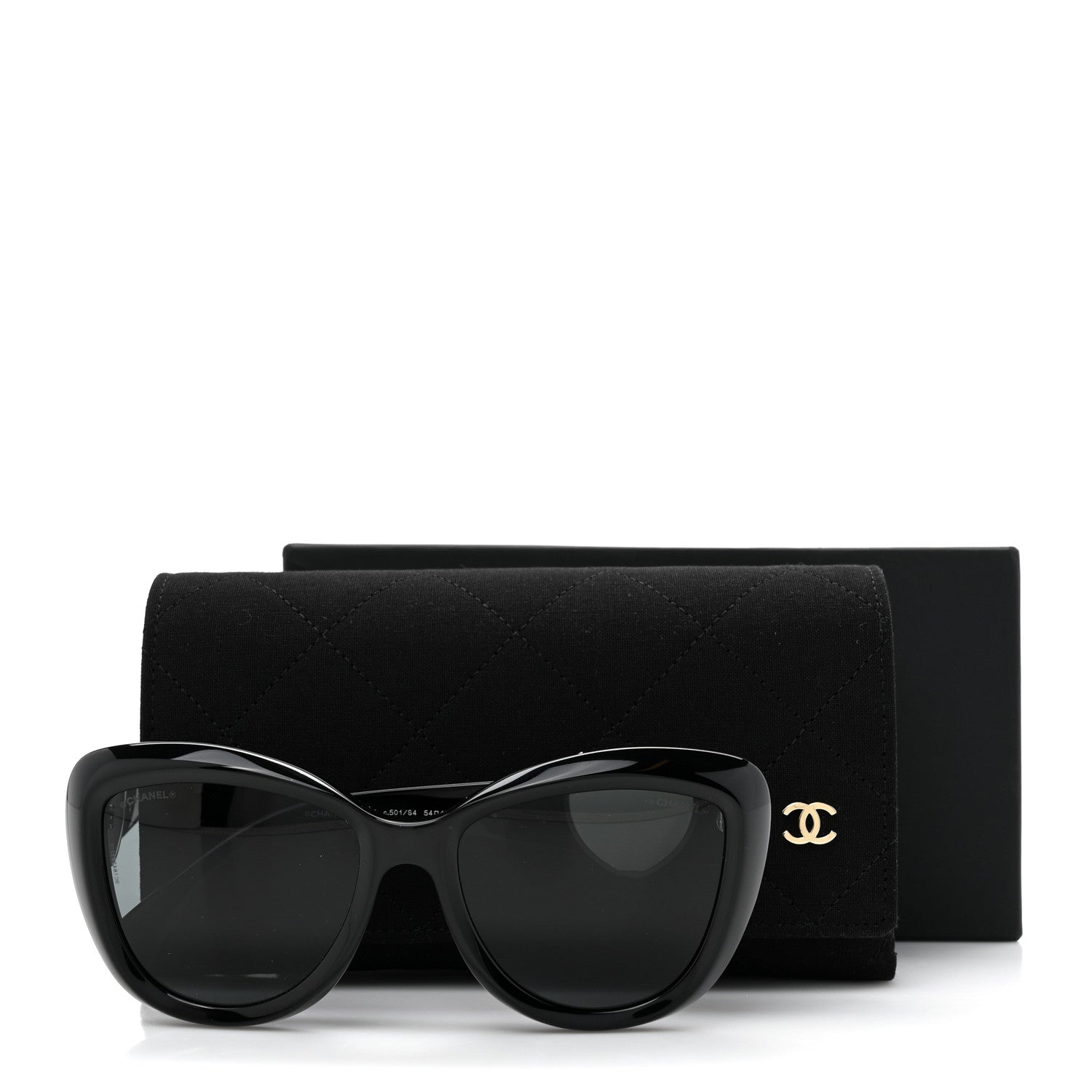 Chanel Acetate Enamel Heart Butterfly Sunglasses 5517 Black 8 of 8