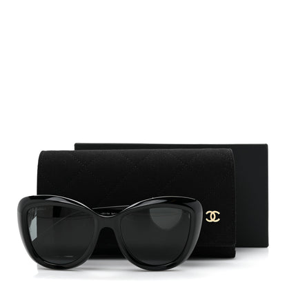 Chanel Acetate Enamel Heart Butterfly Sunglasses 5517 Black 8 of 8