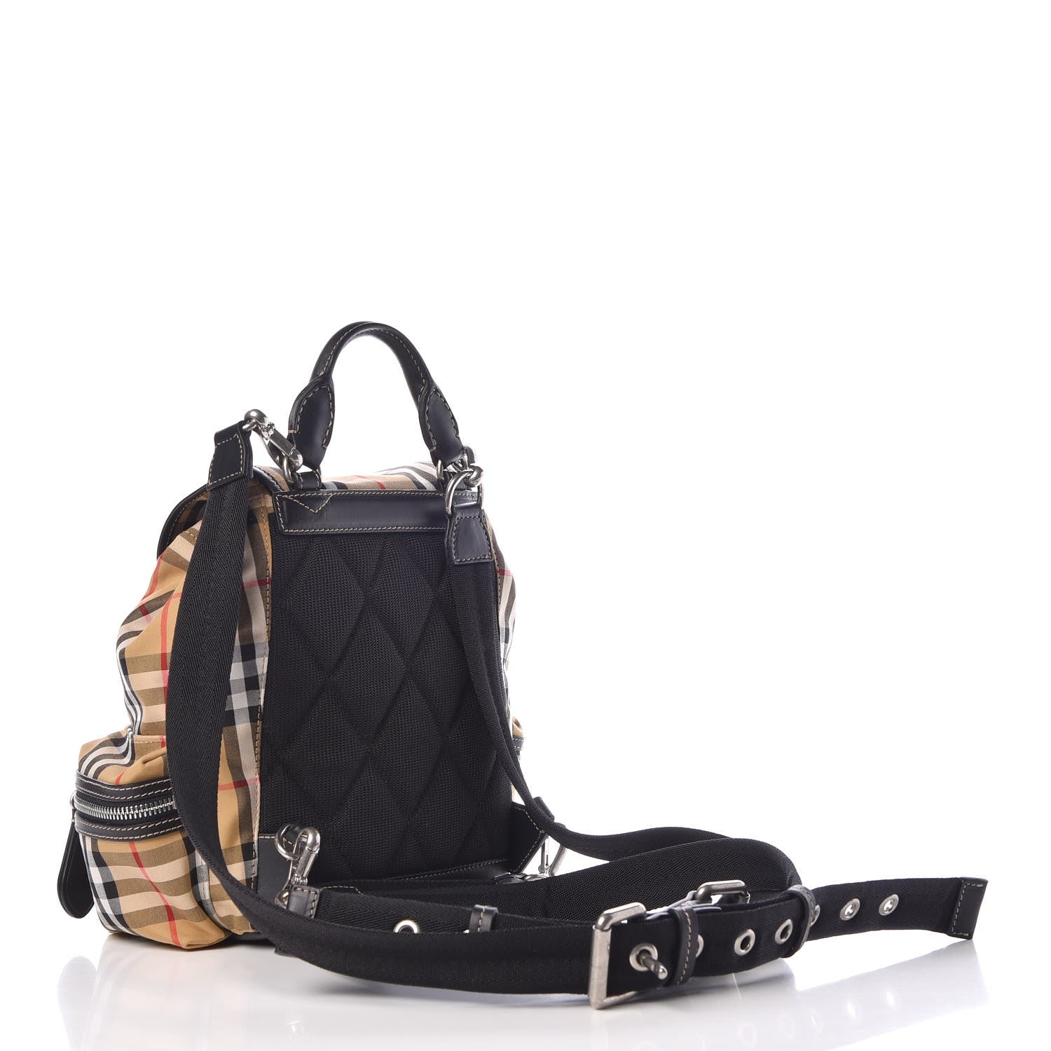Burberry Vintage Check Small Rucksack Backpack Black 3 of 8