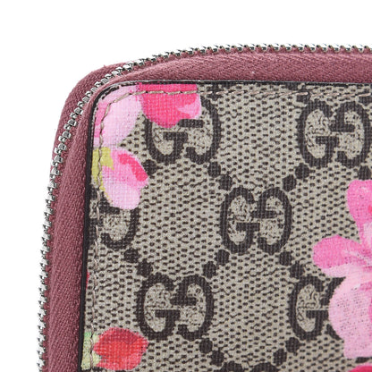 Gucci GG Supreme Monogram Blooms Zip Around Card Case Wallet Beige Multicolor Dry Rose 8 of 8
