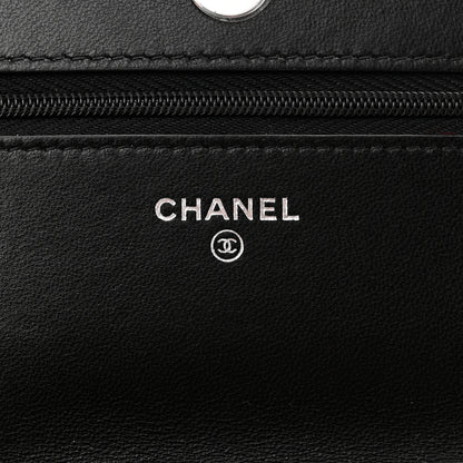 Chanel Lambskin Quilted Wallet On Chain WOC Black 5 of 11