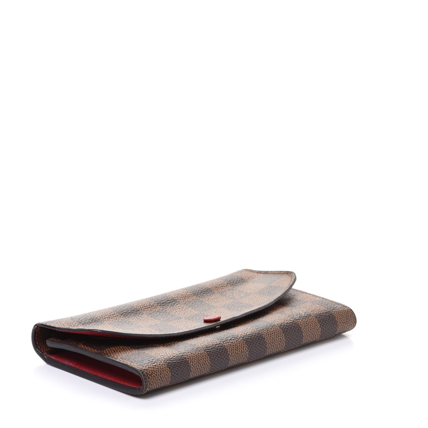 Louis Vuitton Damier Ebene Emilie Wallet Red 4 of 9