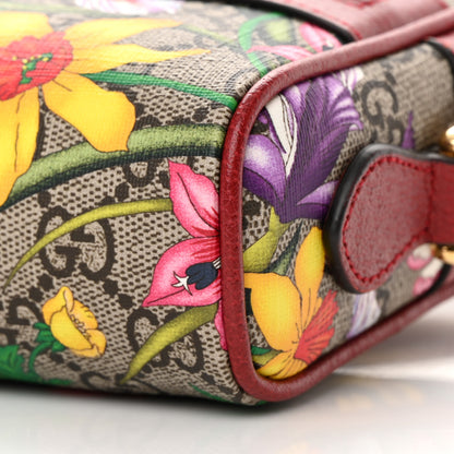 Gucci GG Supreme Monogram Flora Web Mini Ophidia Shoulder Bag Red 10 of 11