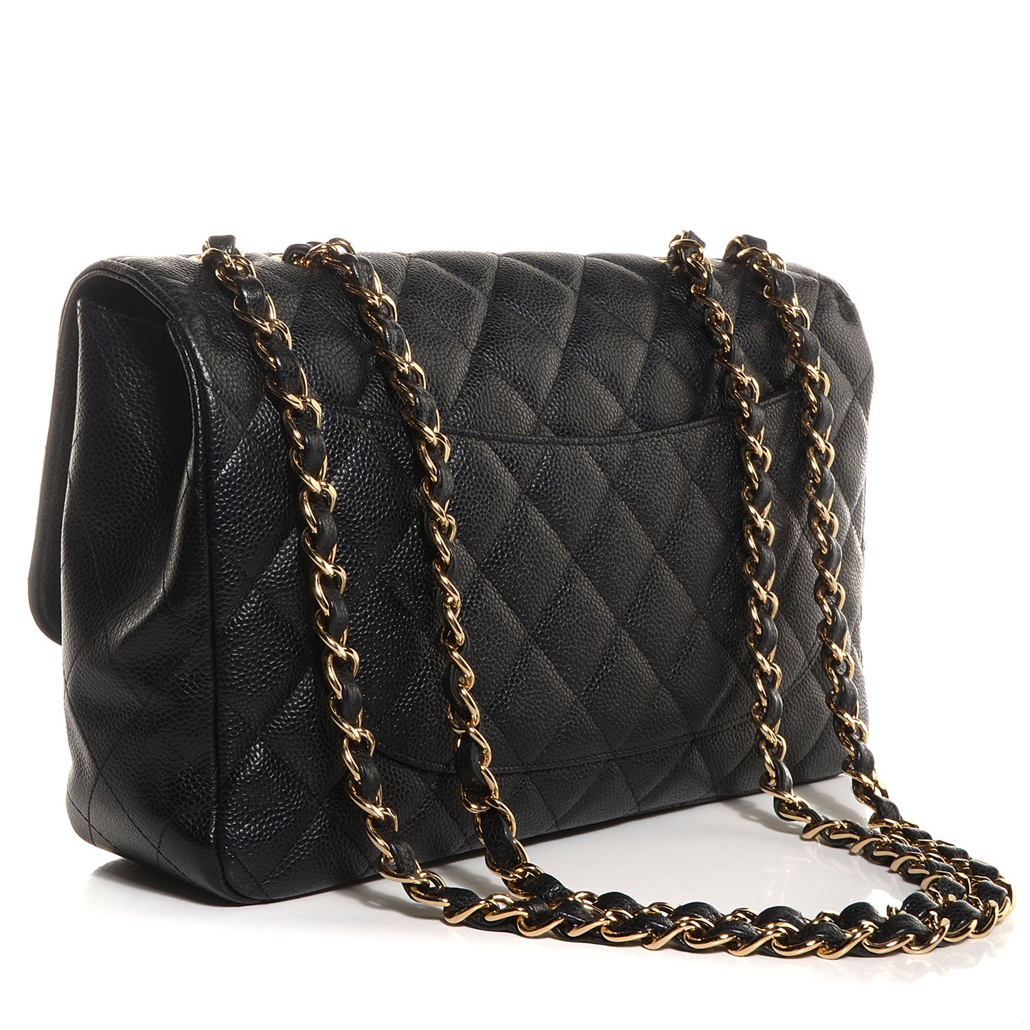 Chanel Caviar Jumbo Single Flap Black 3 of 7