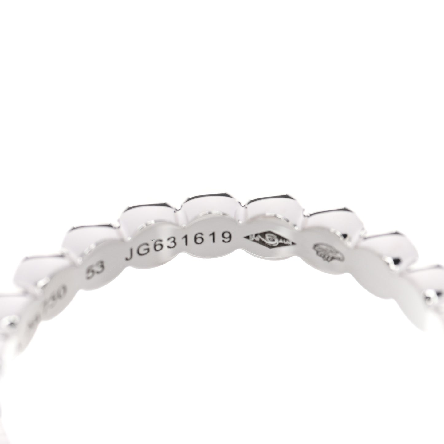 18K White Gold Small Perlee Ring 53 6.5