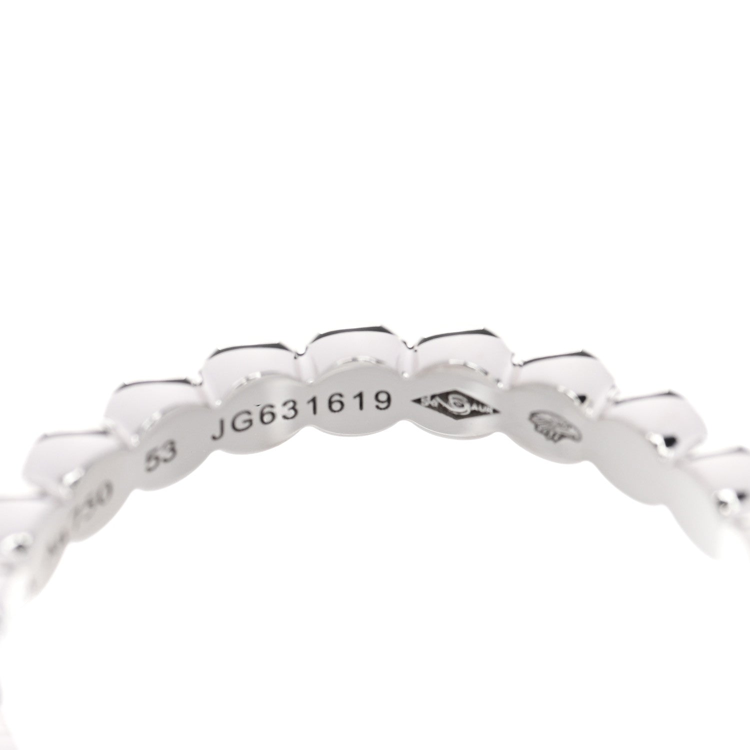 Van Cleef & Arpels 18K White Gold Small Perlee Ring 53 6.5 5 of 6
