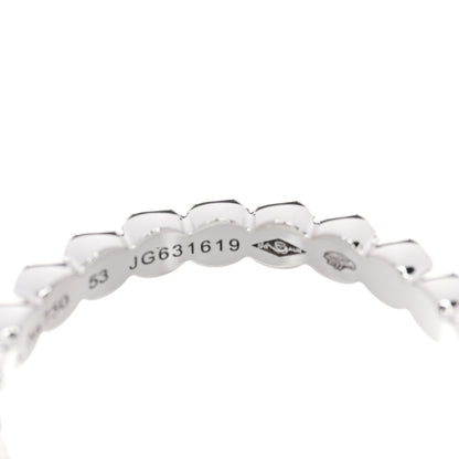 Van Cleef & Arpels 18K White Gold Small Perlee Ring 53 6.5 5 of 6