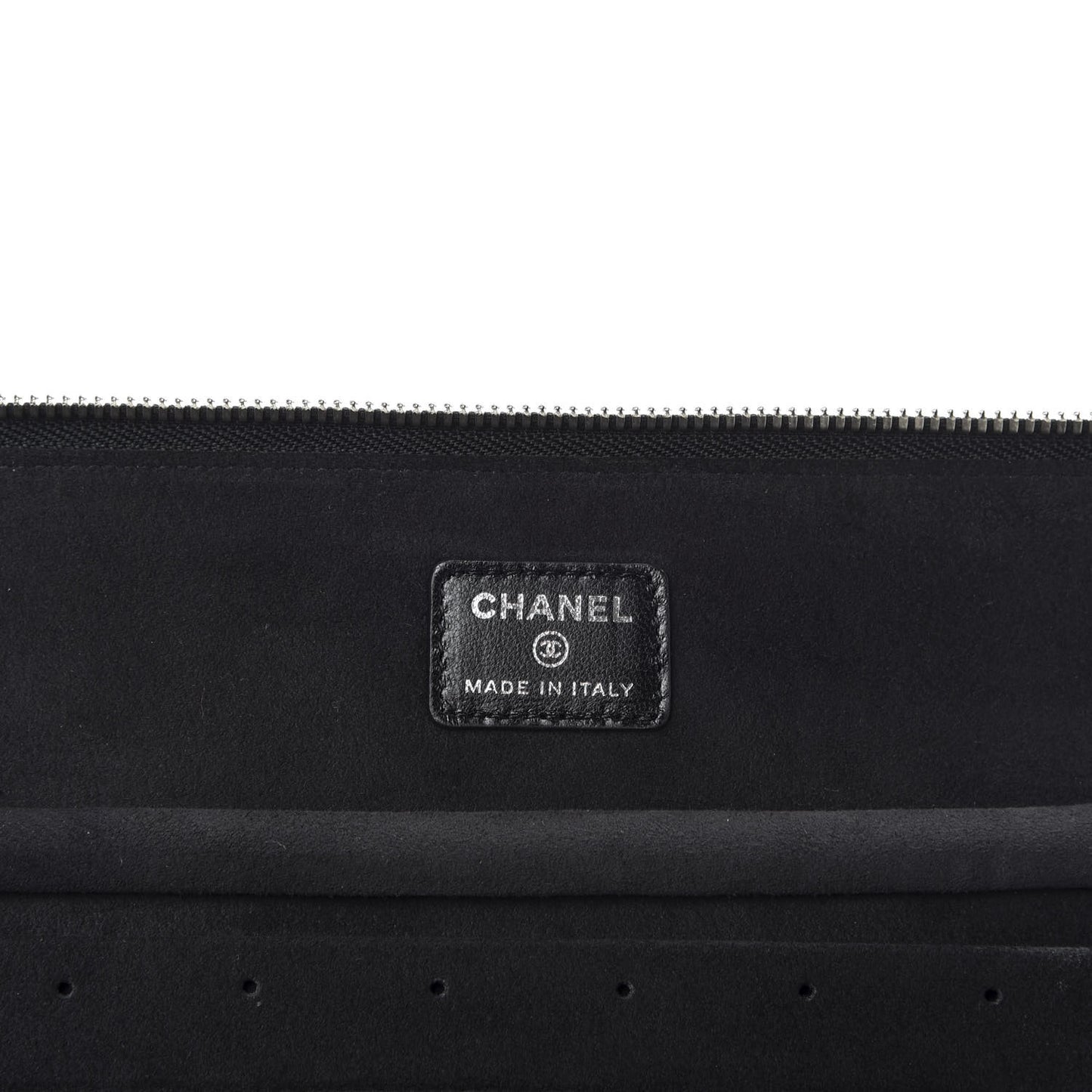 Lambskin Quilted Large Jewelry Case Black