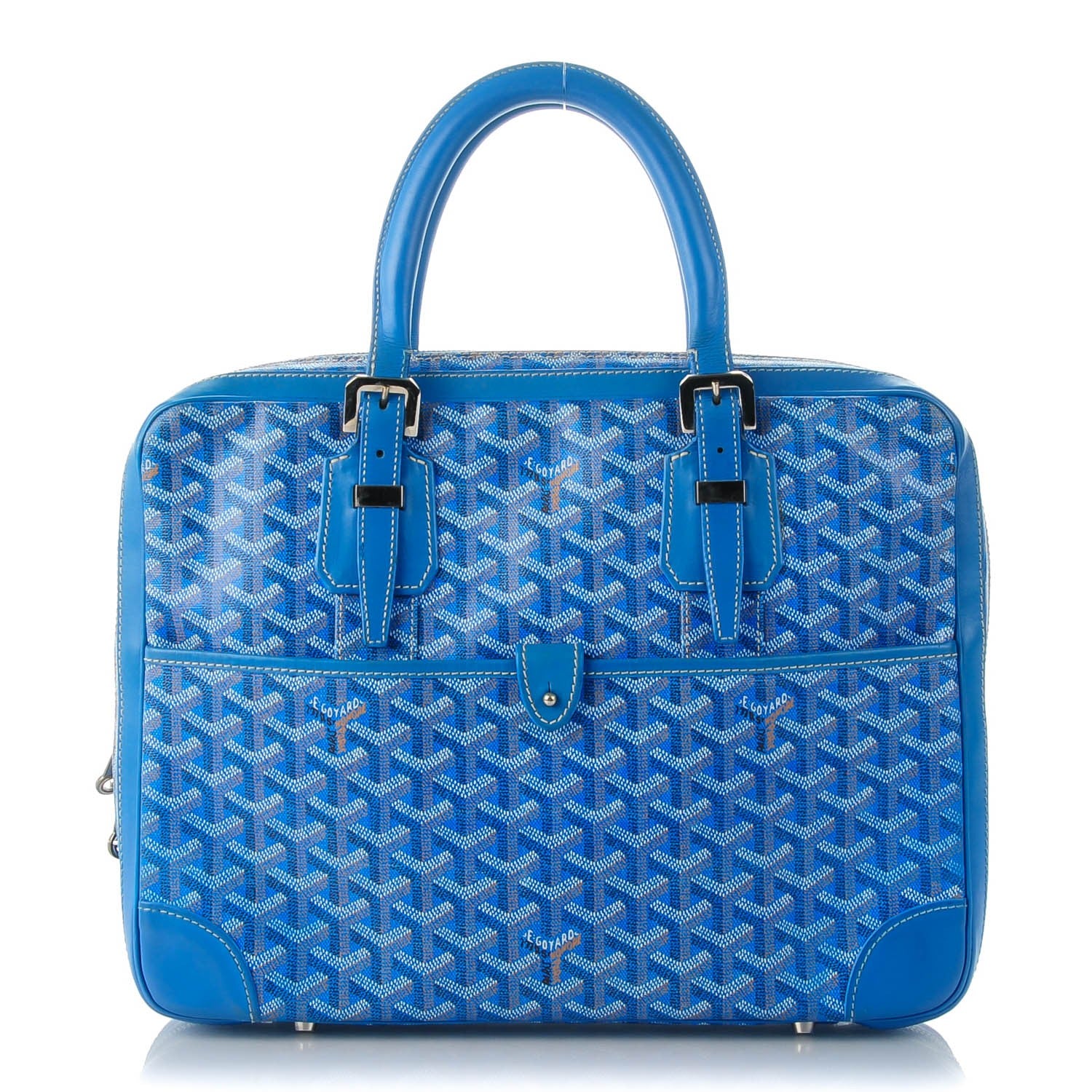 Goyard Goyardine Small Ambassade Briefcase Sky Blue 1 of 8
