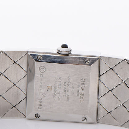 Chanel Stainless Steel 19mm Quilted Matelasse Acier Quartz Watch Black 5 of 8