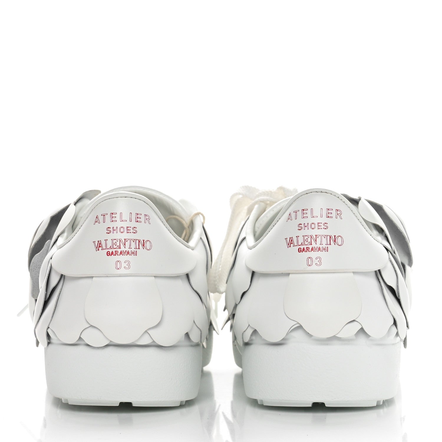 Valentino Garavani Calfskin Atelier 03 Rose Edition Sneakers 37.5 White 5 of 9