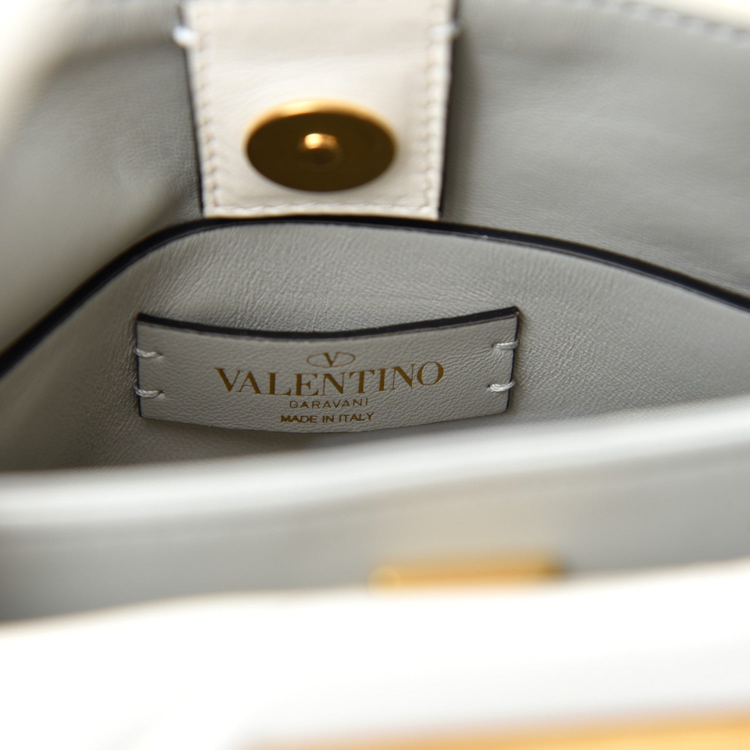 Valentino Garavani Nappa Small Roman Stud The Handle Bag Ivory 8 of 9