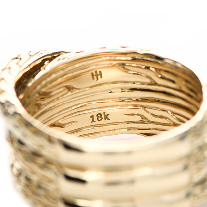 John Hardy 18K Yellow Gold Tiga Classic Chain Crossover Ring 56 7.75 5 of 5