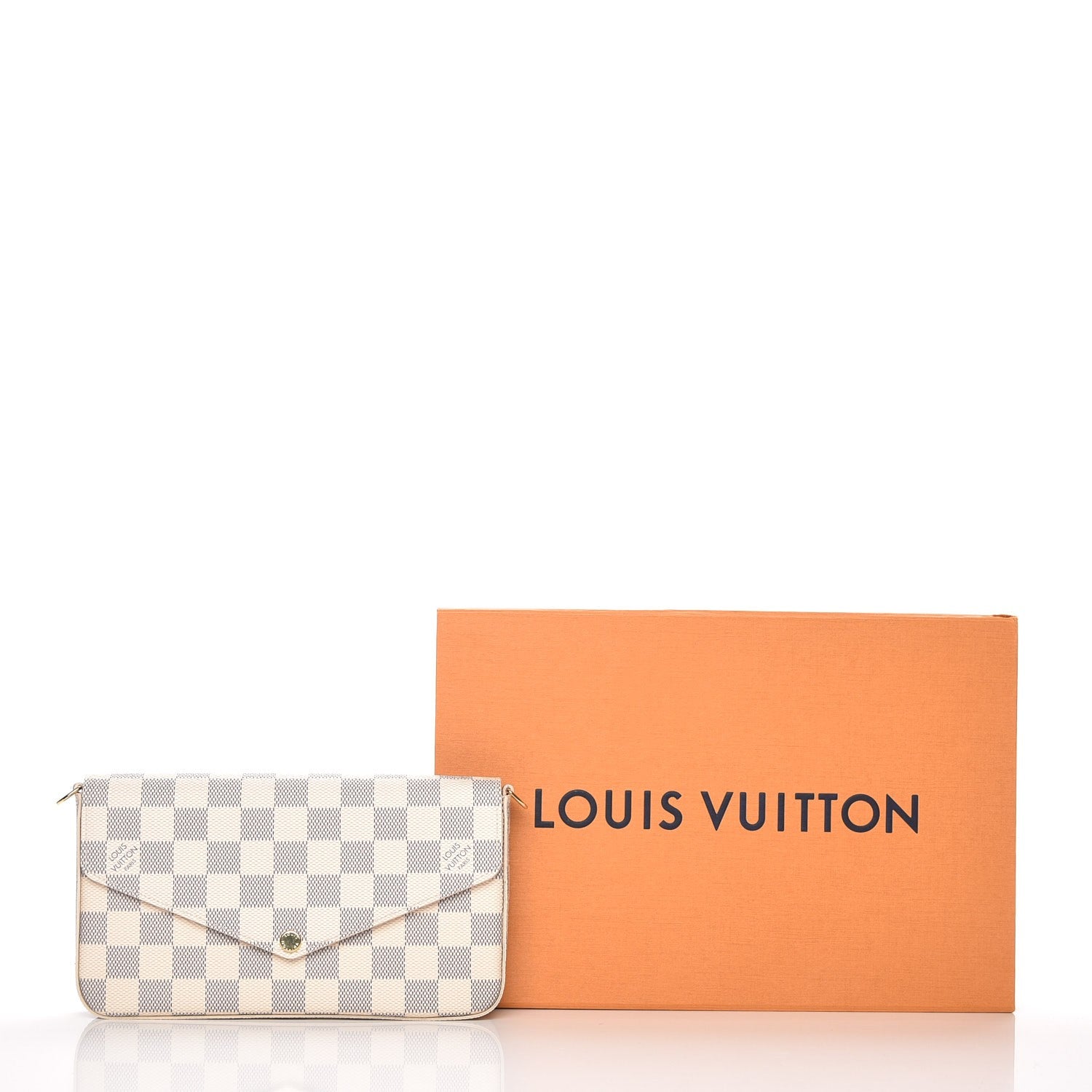 Louis Vuitton Damier Azur Pochette Felicie Chain Wallet Rose Ballerine 9 of 9