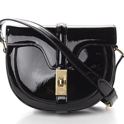 Celine Patent Calfskin Besace Small 16 Black 6 of 8