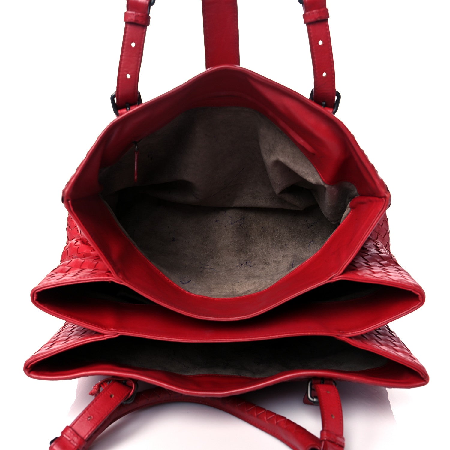 Bottega Veneta Nappa Intrecciato Medium Roma Tote Red 5 of 22