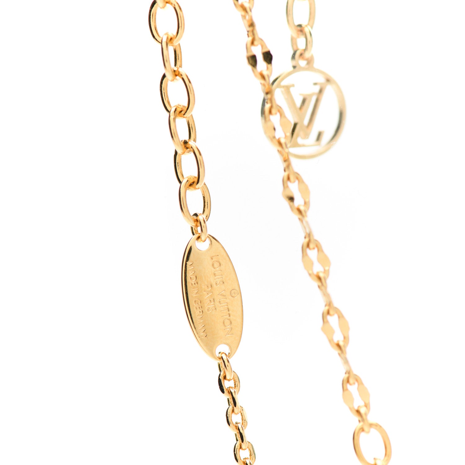 Louis Vuitton Metal Blooming Strass Necklace Gold 4 of 4