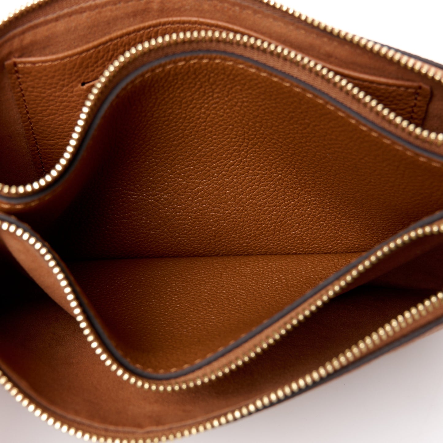 Empreinte Monogram Giant Double Zip Pochette Caramel