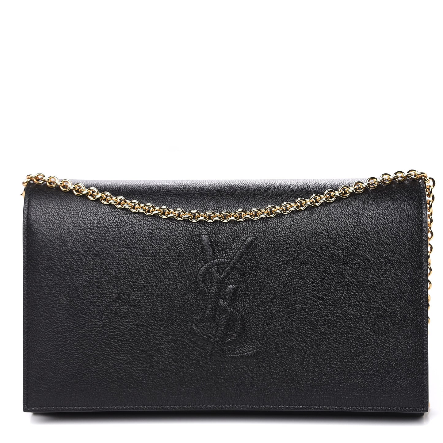 Calfskin Monogram Belle de Jour Chain Clutch Black