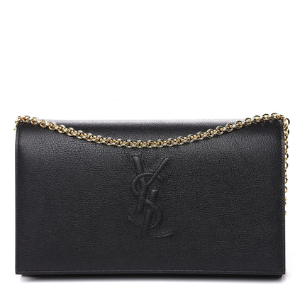 Saint Laurent Calfskin Monogram Belle de Jour Chain Clutch Black 1 of 11