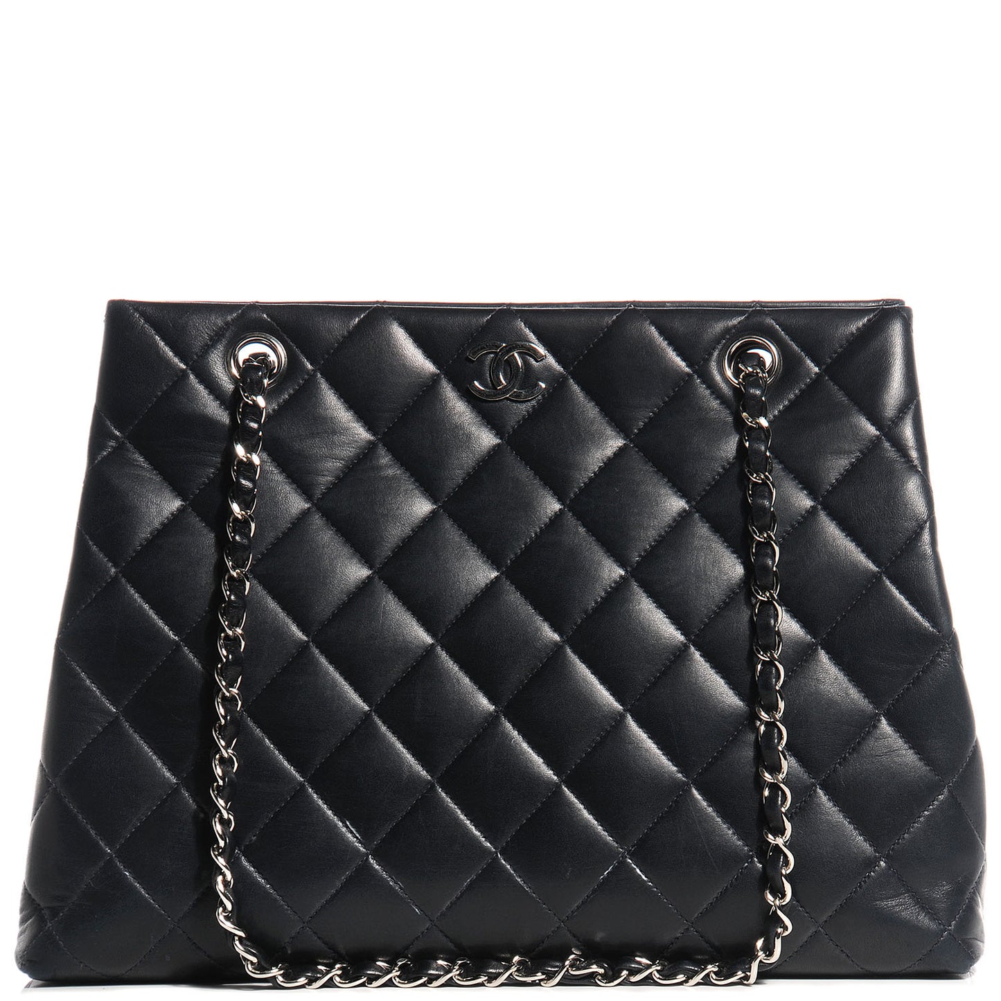 Lambskin Quilted Shoulder Bag Black