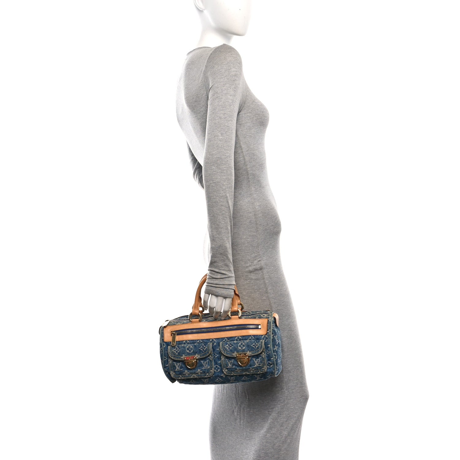 Louis Vuitton Monogram Denim Neo Speedy Blue 2 of 9