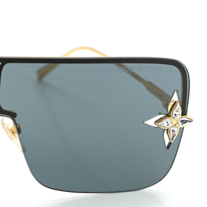 Louis Vuitton Metal Swarovski Crystal Star Light Sunglasses Z1664U Gold 5 of 10