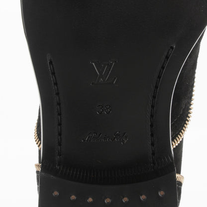 Louis Vuitton Suede Tomboy Richelieu Oxford Flats 38 Black 6 of 7