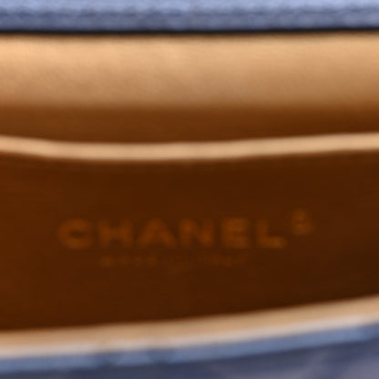Chanel Iridescent Lambskin Quilted Chic Pearls Flap Navy Blue 5 of 10