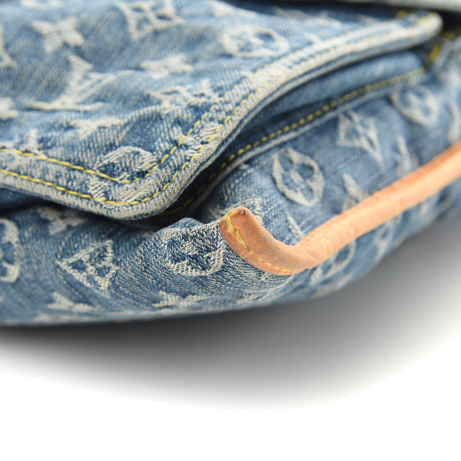 Louis Vuitton Monogram Denim Sac Plat Blue 9 of 15