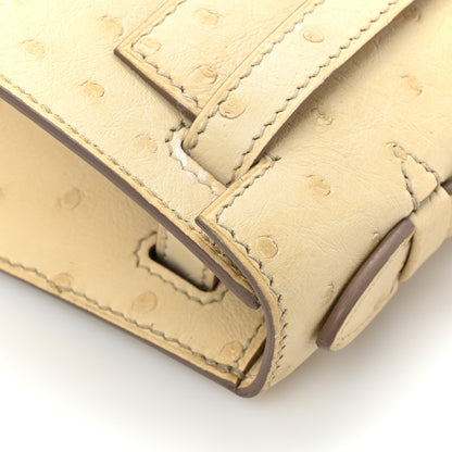 Hermes Ostrich Kelly Pochette Clutch Beton 13 of 16