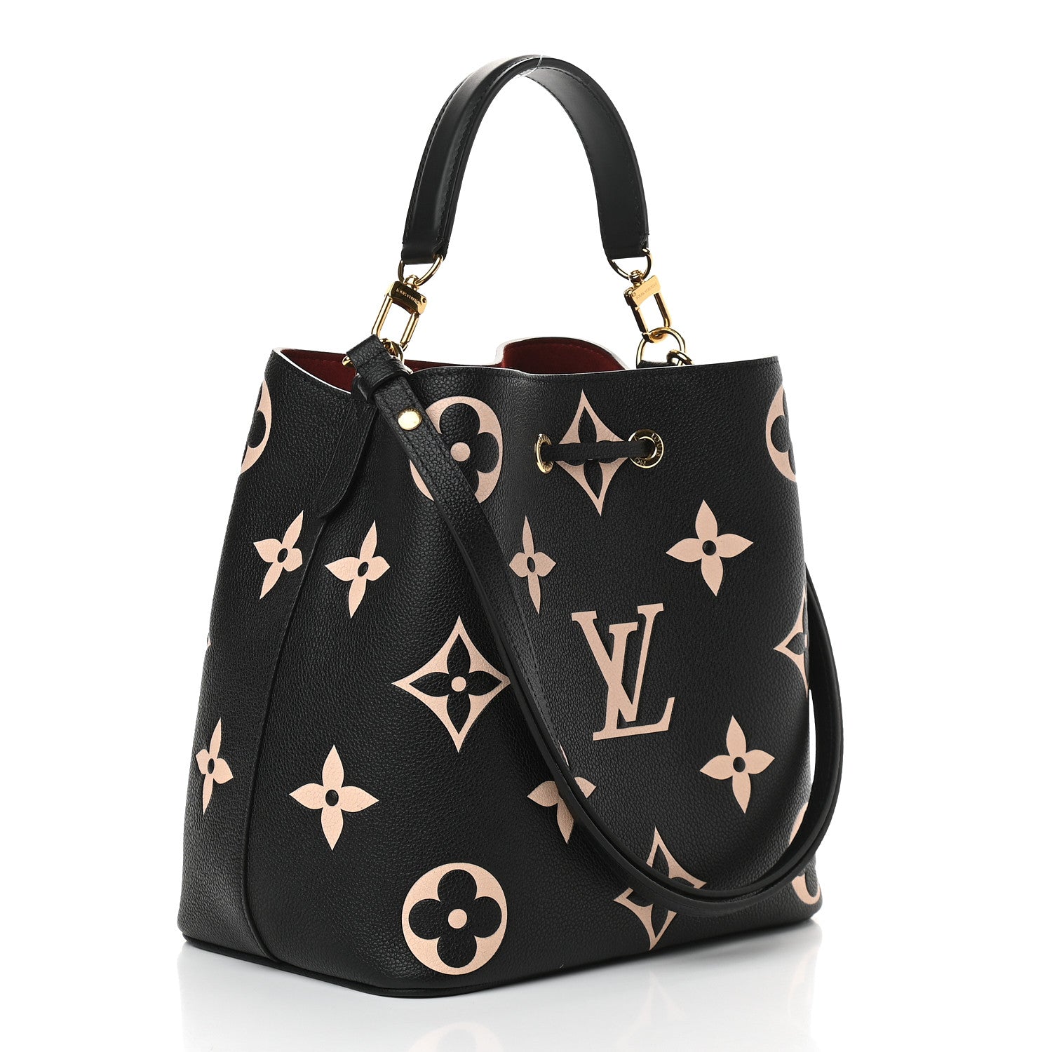 Louis Vuitton Empreinte Monogram Giant Neonoe MM Black Beige 3 of 8