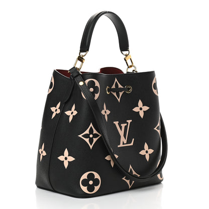 Louis Vuitton Empreinte Monogram Giant Neonoe MM Black Beige 3 of 8