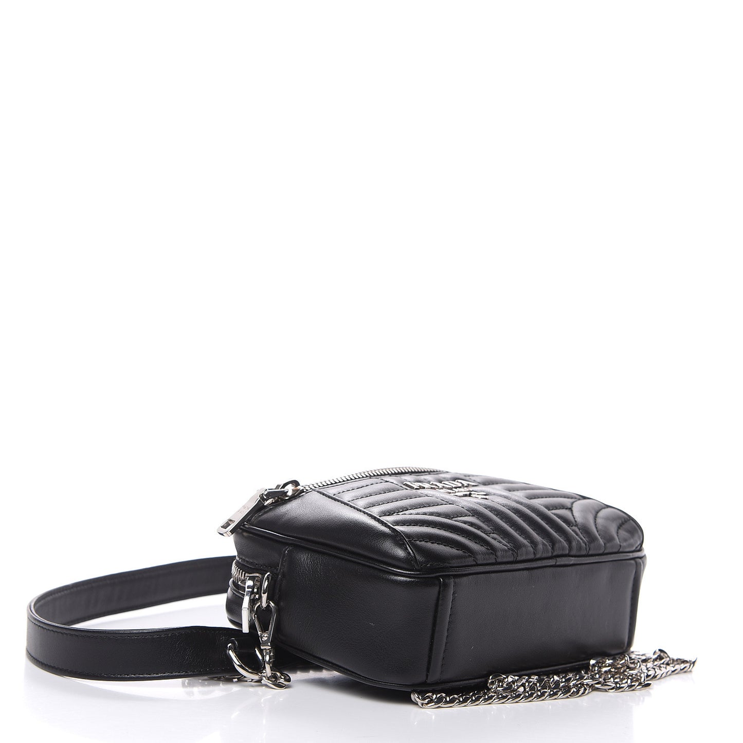 Soft Calfskin Impunture Diagramme Belt Bag Black