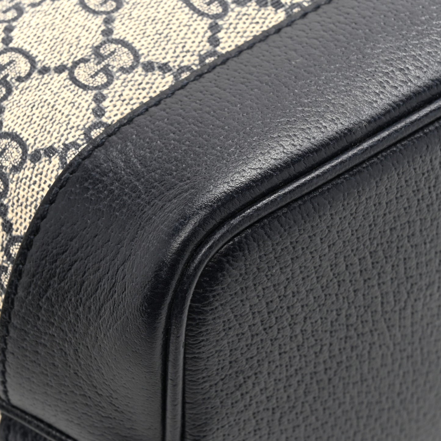 GG Supreme Monogram Textured Dollar Calfskin Medium Ophidia Shoulder Tote Bag Beige Blue