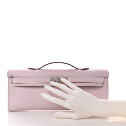 Hermes Swift Kelly Cut Clutch Pochette Mauve Pale 2 of 7