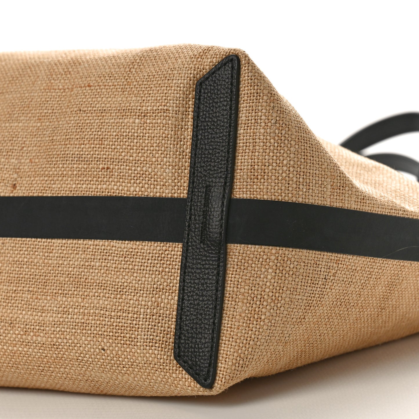 Raffia Logo Print Medium The Giant Reversible Tote Black