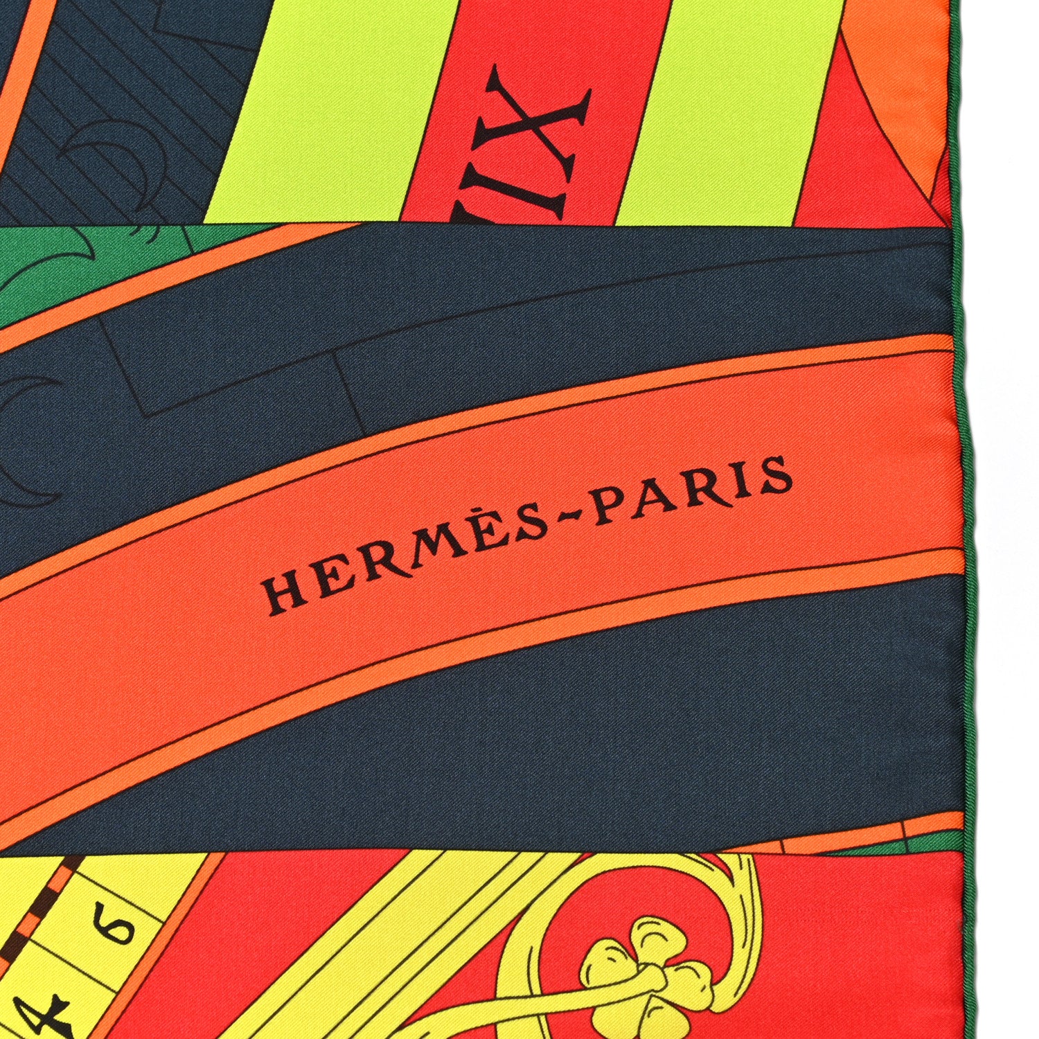 Hermes Silk Astrologie Nouvelle Scarf 140 Rouge Vert Fluo Jaune Vif 2 of 5