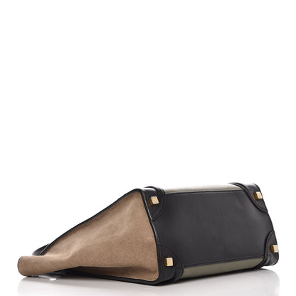 Celine Smooth Calfskin Suede Micro Tri-Color Luggage Almond 4 of 10
