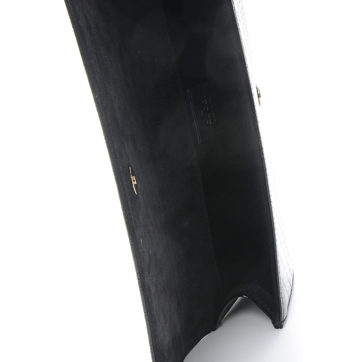 Patent Microguccissima Small Broadway Clutch Black