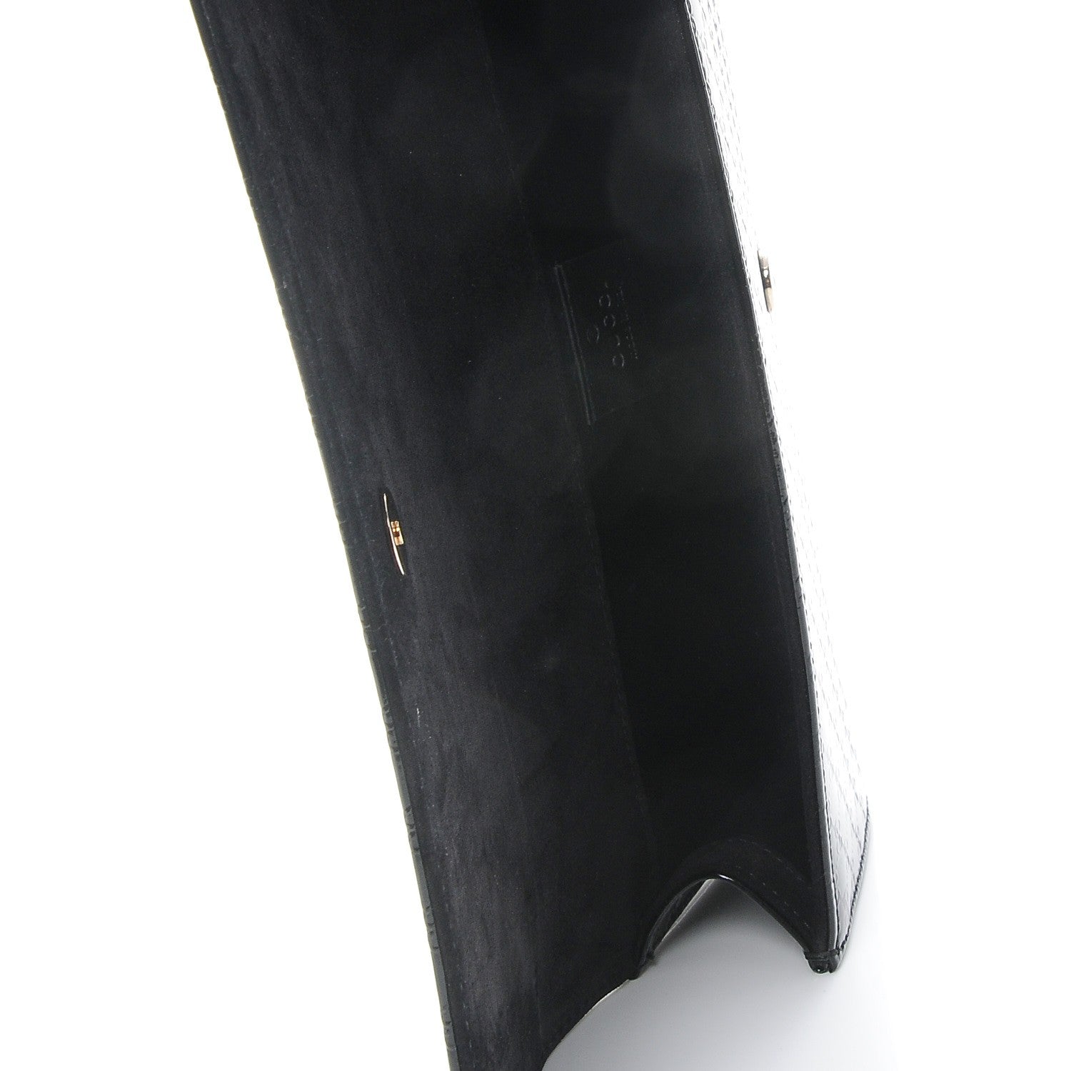 Gucci Patent Microguccissima Small Broadway Clutch Black 5 of 8