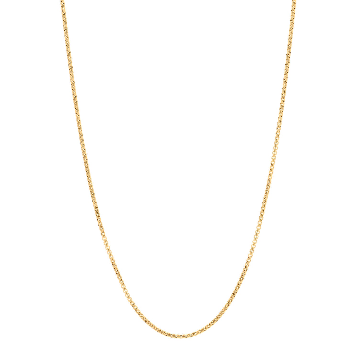 David Yurman 18K Yellow Gold 1.7mm Box Chain Necklace 20" 1 of 5