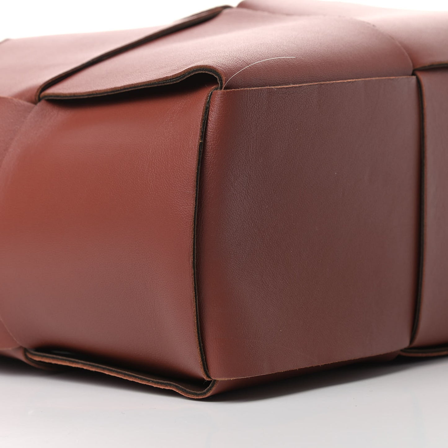 Nappa Maxi Intrecciato Medium Arco Tote Rust