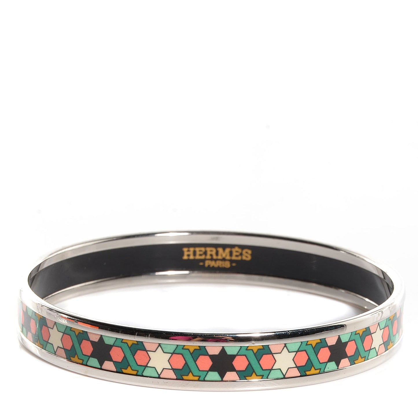 Enamel Printed Narrow Rose de Compas Bracelet 62
