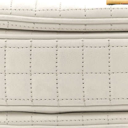 Celine Calfskin Quilted Medium C Bag Black White 15 of 15