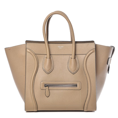 Celine Drummed Calfskin Mini Luggage Dune 1 of 15