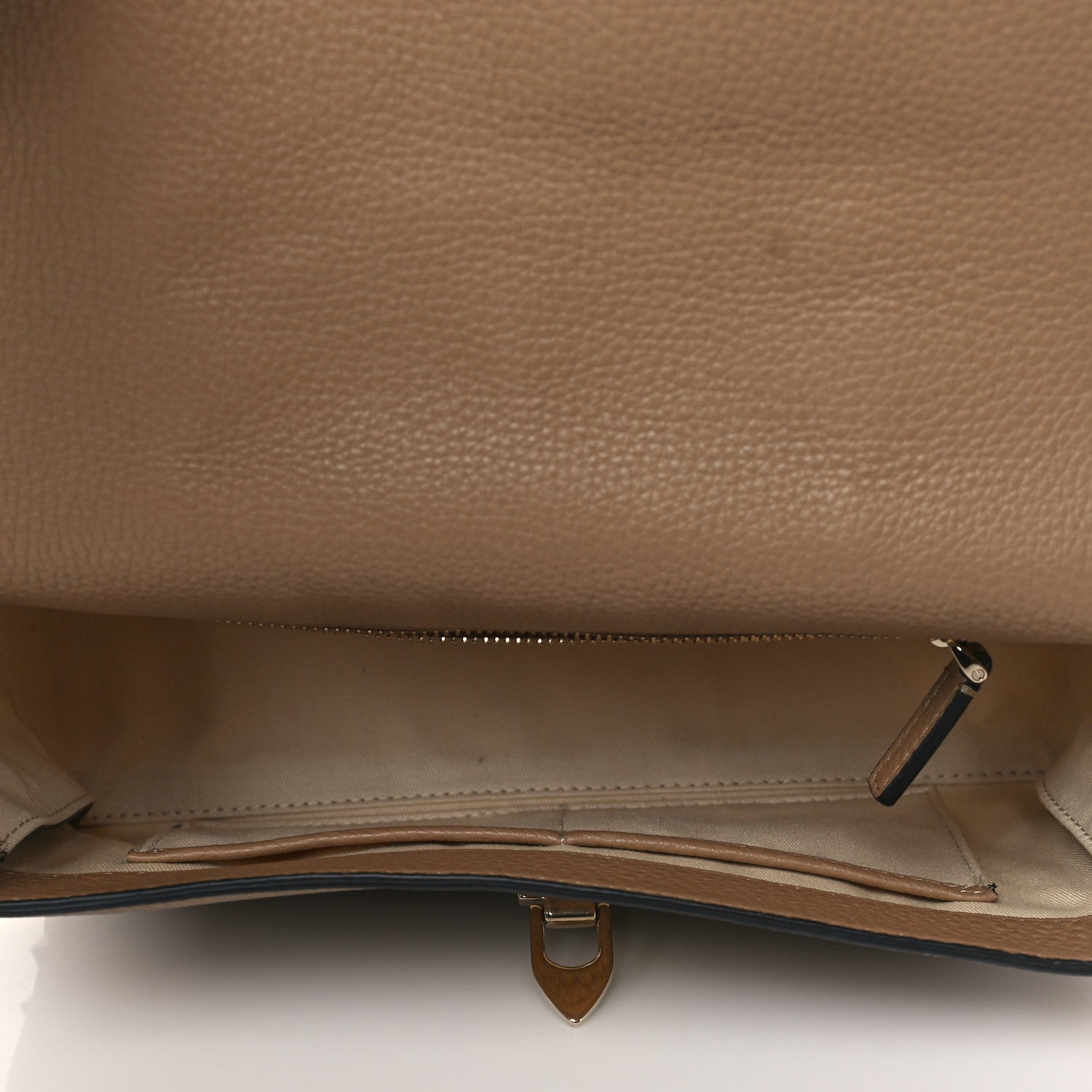 Valentino Garavani Pebbled Calfskin Medium Rockstud Top Handle Shoulder Bag Brown 4 of 8